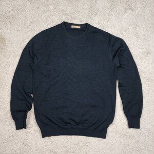 Suitsupply Sweater Crewneck Sweater Mens Size Medium M Merino Wool Tiny Hole See